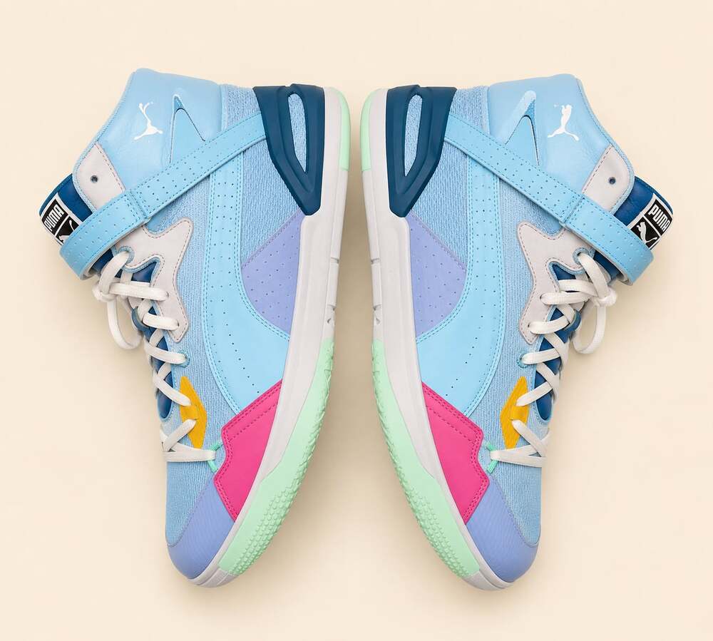 PUMA Sky Modern Easter Men’s 10.5 Y2K High Top Basketball Sneakers